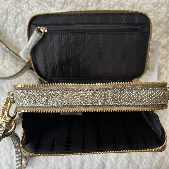 HACKER Ronnie Snakeskin Embossed Leather Crossbody Bag - Picture 2 of 8